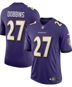 Alternative view of J.K. Dobbins Baltimore Ravens Nike Vapor Limited Jersey - Purple/Black