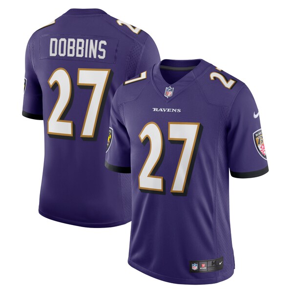 J.K. Dobbins Baltimore Ravens Nike Vapor Limited Jersey - Purple/Black - Image 2