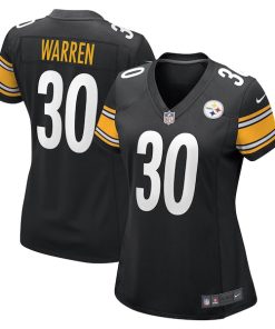 Jaylen Warren Pittsburgh Steelers Nike Women's Game Player Jersey - Black