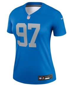 Alternative view of Aidan Hutchinson Detroit Lions Nike Women's Alternate Legend Player Performance Top -  Blue
