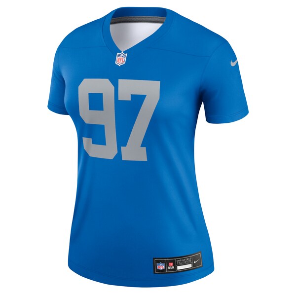 Aidan Hutchinson Detroit Lions Nike Women's Alternate Legend Player Performance Top - Blue - Image 2