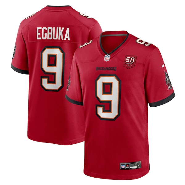 Emeka Egbuka Tampa Bay Buccaneers Nike Team Game Jersey - Red/White/Creamsicle - Image 2