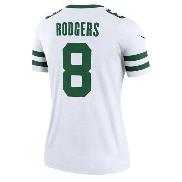 Aaron Rodgers New York Jets Nike Women's Alternate Legend Player Jersey - Spotlight White/Green - Image 4