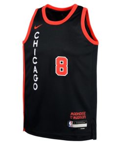Alternative view of Zach LaVine Chicago Bulls Nike Youth  Swingman Replica Jersey - City Edition - Black