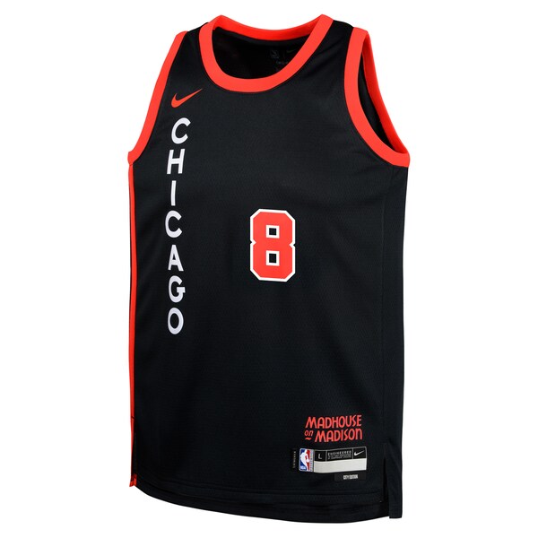 Zach LaVine Chicago Bulls Nike Youth Swingman Replica Jersey - City Edition - Black - Image 2