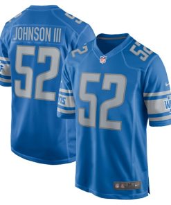 Raymond Johnson III Detroit Lions Nike Team Game Jersey -  Blue