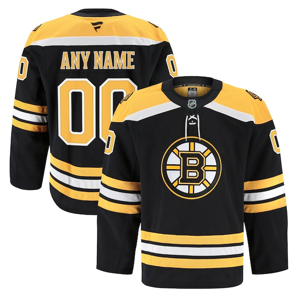 Boston Bruins Home Authentic Pro Custom Jersey - Black/White