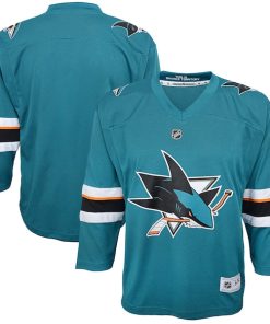 San Jose Sharks Youth Home Replica Blank Jersey - Teal
