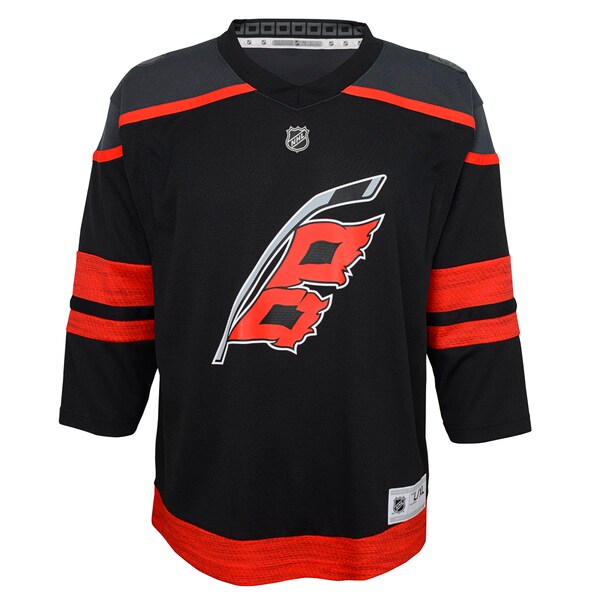 Carolina Hurricanes Youth Home Replica Custom Jersey - Black - Image 2