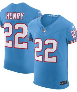 Derrick Henry Tennessee Titans Nike Oilers Throwback Vapor F.U.S.E. Elite Jersey - Light Blue