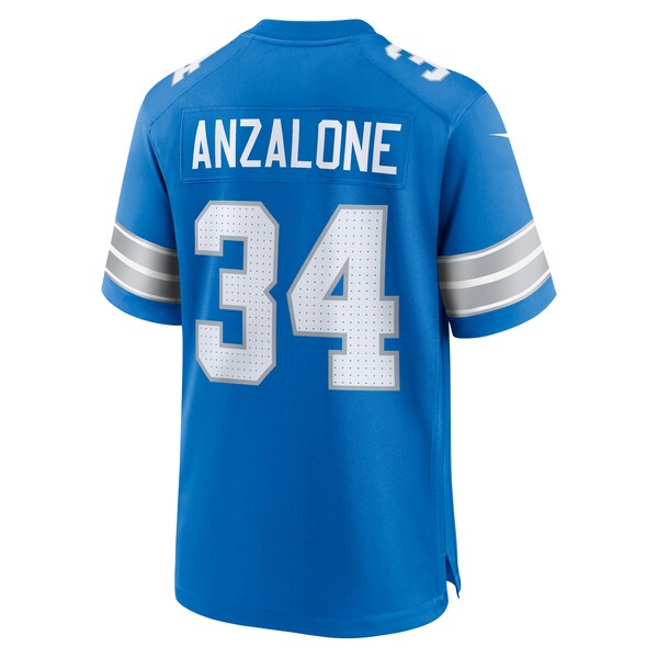 Alex Anzalone Detroit Lions Nike Game Jersey - Blue/Black - Image 4
