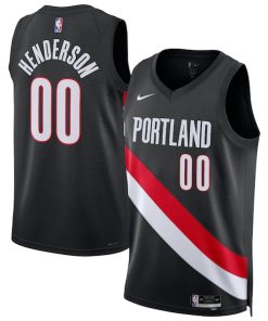 Scoot Henderson Portland Trail Blazers Nike Unisex Swingman Jersey - Icon Edition - Black