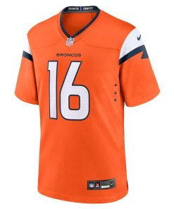 Alternative view of Troy Franklin Denver Broncos Nike Team Game Jersey -  Orange