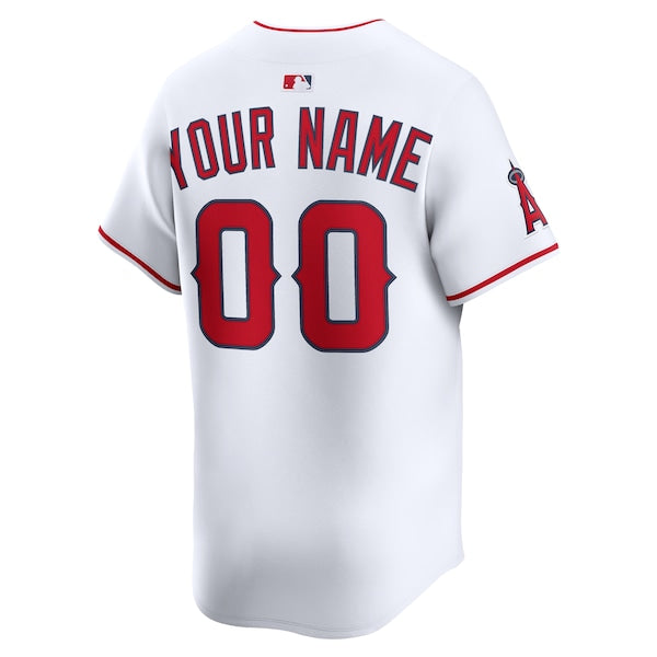 Los Angeles Angels Nike Home Limited Custom Jersey - White/Red - Image 4