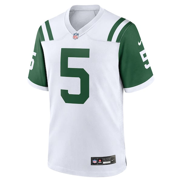 Garrett Wilson New York Jets Nike Classic Alternate Game Jersey - White - Image 2