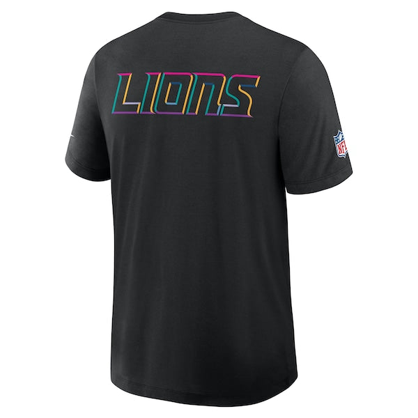 Detroit Lions Nike Tall 2025 NFL Crucial Catch Tri-Blend Dri-FIT T-Shirt - Black - Image 3