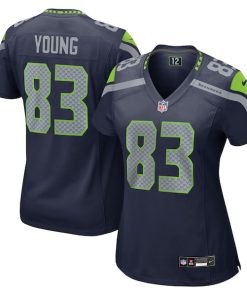 Alternative view of Dareke Young Seattle Seahawks Nike Women's Team Game Jersey -  College Navy