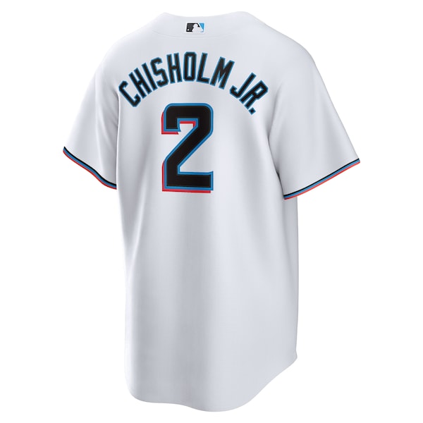 Jazz Chisholm Jr. Miami Marlins Nike Home Replica Player Jersey - White - Image 3