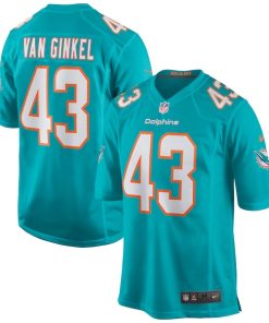Andrew Van Ginkel Miami Dolphins Nike Game Jersey - Aqua