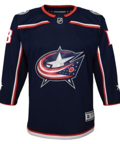 Alternative view of Johnny Gaudreau Columbus Blue Jackets Youth 2022/23 Premier Player Jersey - Navy