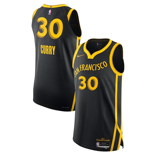 Nike Stephen Curry Golden State Warriors Authentic Jersey - City Edition - Black