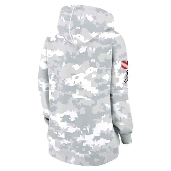 Minnesota Vikings Nike Women's 2024 Salute To Service Club Fleece Pullover Hoodie - Arctic Camo - Image 3