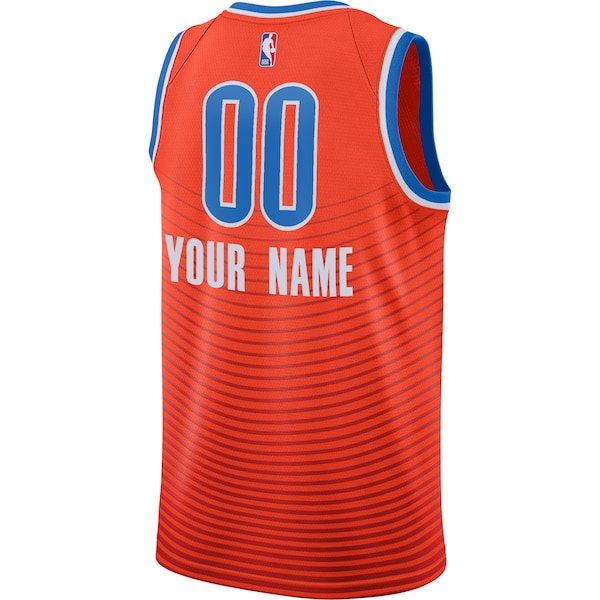 Oklahoma City Thunder Jordan Brand Swingman Custom Jersey - Statement Edition - Orange - Image 3
