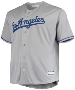 Alternative view of Los Angeles Dodgers Big & Tall Replica Team Jersey - Gray