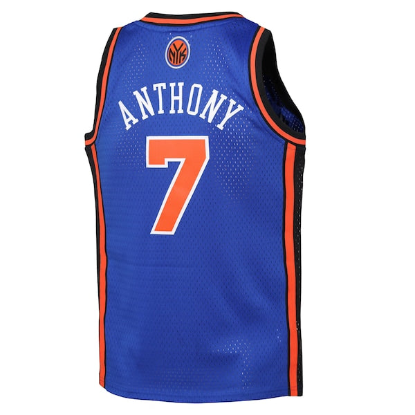 Men's Carmelo Anthony New York Knicks 2010/11 Hardwood Classics Swingman Jersey - Blue - Image 3