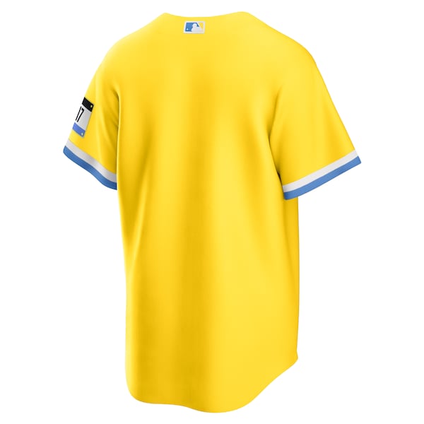 Boston Red Sox Nike City Connect Replica Jersey - Gold/Light Blue - Image 3