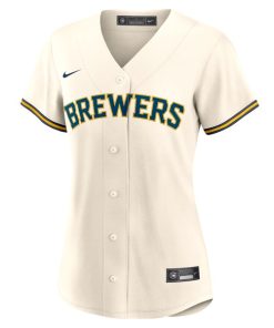 Alternative view of Rhys Hoskins Milwaukee Brewers Nike Women's Home Replica Jersey - White