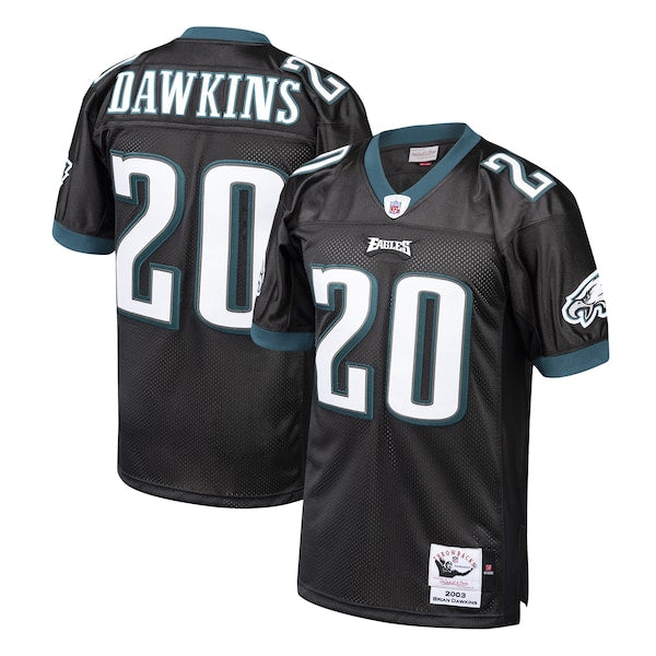 Brian Dawkins Philadelphia Eagles 2003 Authentic Throwback Retired Player Jersey - Black/White - Image 2