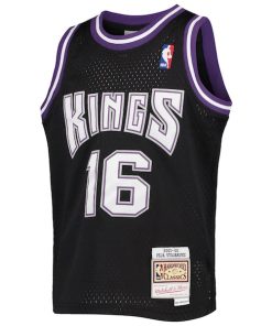 Alternative view of Peja Stojakovic Sacramento Kings Youth 2001/02 Hardwood Classics Swingman Jersey - Black