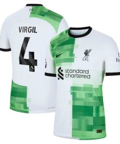 Virgil van Dijk Liverpool Nike 2023/24 Away Authentic Player Jersey - White/Red