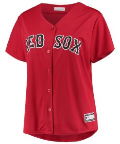 Alternative view of Boston Red Sox Women's Plus Size Alternate Replica Team Jersey - Red