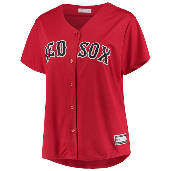 Boston Red Sox Women's Plus Size Alternate Replica Team Jersey - Red - Image 2