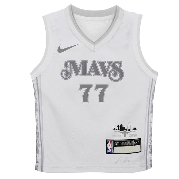 Luka Don?i? Dallas Mavericks Nike Preschool 2024/25 Swingman Player Jersey - City Edition - White - Image 2