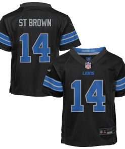 Amon-Ra St. Brown Detroit Lions Nike Preschool Alternate Player Game Jersey - Black