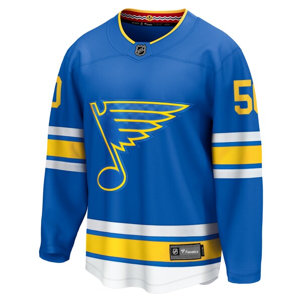 Jordan Binnington St. Louis Blues Home Breakaway Player Jersey - Blue/White/Royal - Image 3