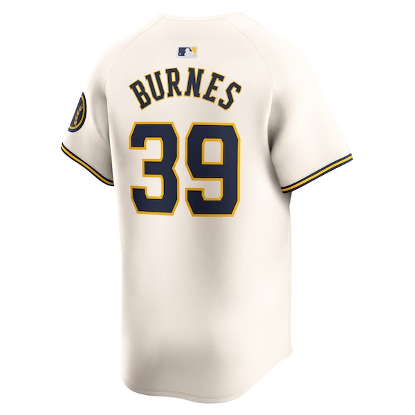 Corbin Burnes Milwaukee Brewers Nike Home Limited Player Jersey - Cream - Image 3