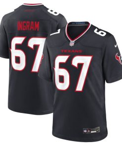Alternative view of Ed Ingram Houston Texans Nike Team Game Jersey -  Navy