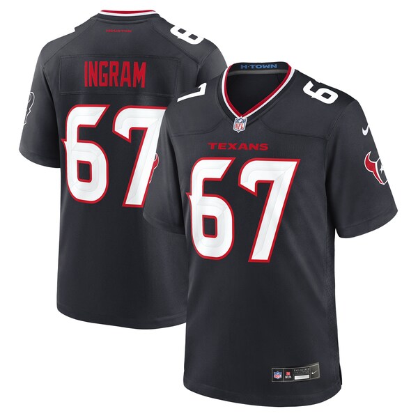 Ed Ingram Houston Texans Nike Team Game Jersey - Navy - Image 2