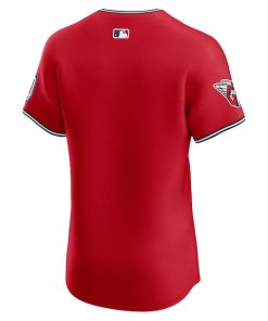 Alternative view of Cleveland Guardians Nike Alternate  Elite Jersey - Red/White