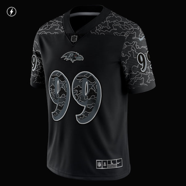Odafe Oweh Baltimore Ravens Nike RFLCTV Limited Jersey - Black - Image 5