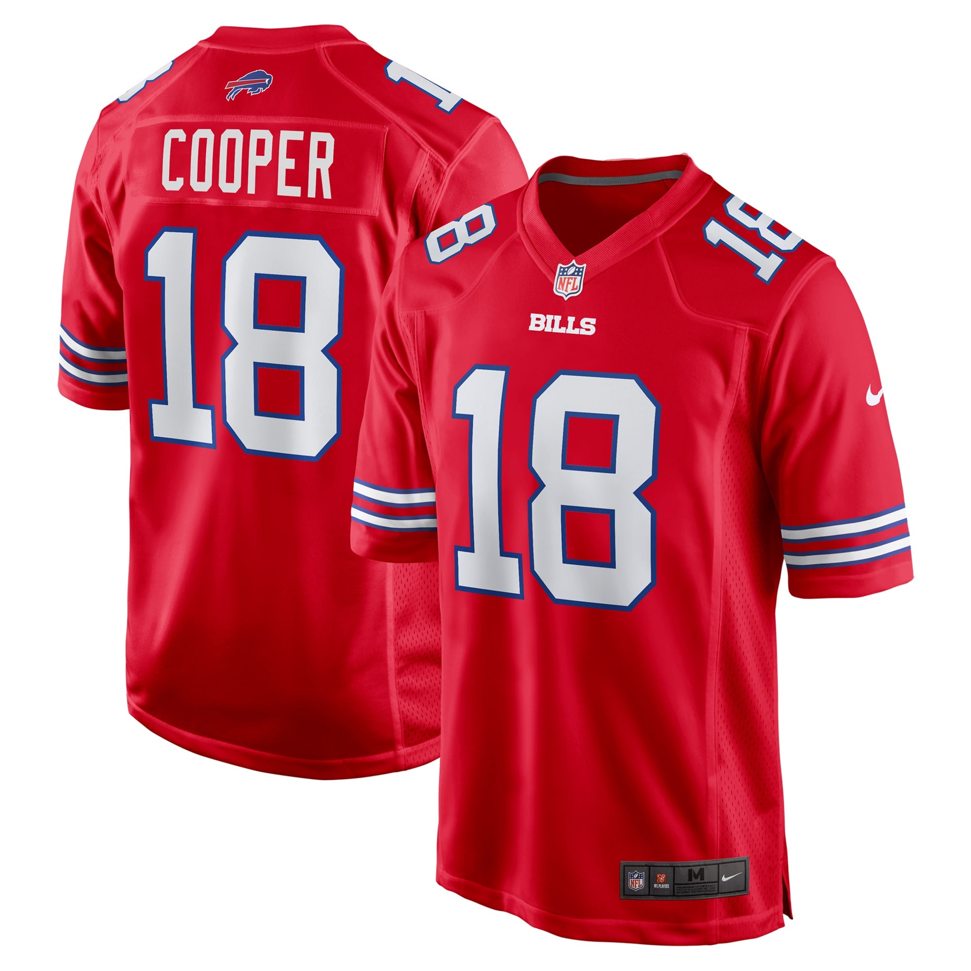 Amari Cooper Buffalo Bills Nike Game Jersey - White/Red - Image 6