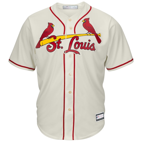 St. Louis Cardinals Big & Tall Replica Team Jersey - Cream - Image 2