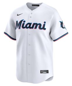 Alternative view of Eury P¨¦rez Miami Marlins Nike Home Limited Player Jersey?¨C White