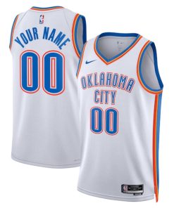 Oklahoma City Thunder Nike Unisex Swingman Custom Jersey White - Association Edition