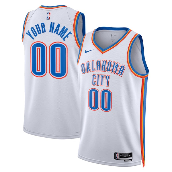 Oklahoma City Thunder Nike Unisex Swingman Custom Jersey White - Association Edition