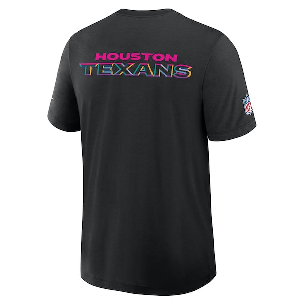 Houston Texans Nike 2025 NFL Crucial Catch Tri-Blend Dri-FIT T-Shirt - Black - Image 3
